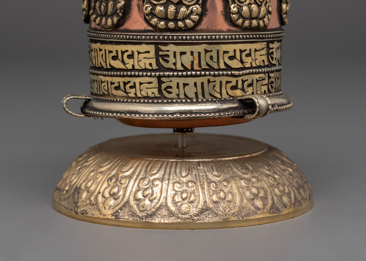 Handmade Spiritual Tibetan Prayer Wheel | Buddhist Meditation Tool for Peace