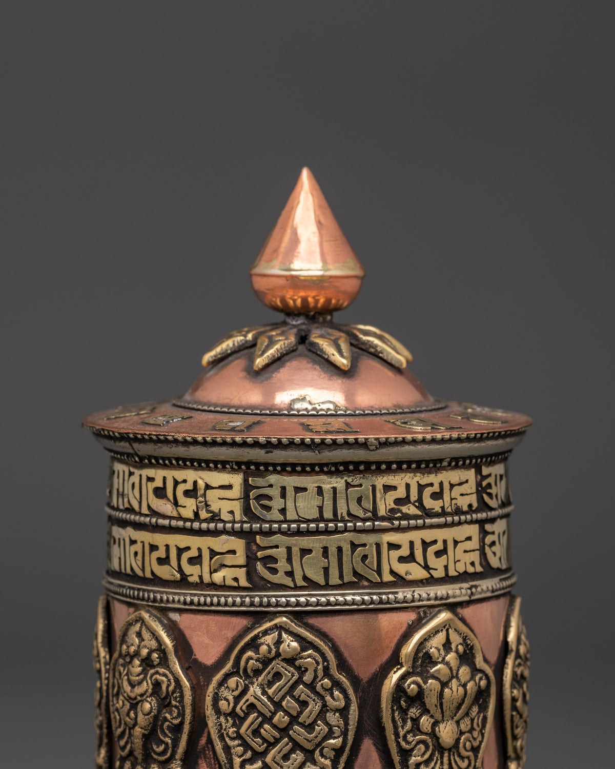 Handmade Spiritual Tibetan Prayer Wheel | Buddhist Meditation Tool for Peace
