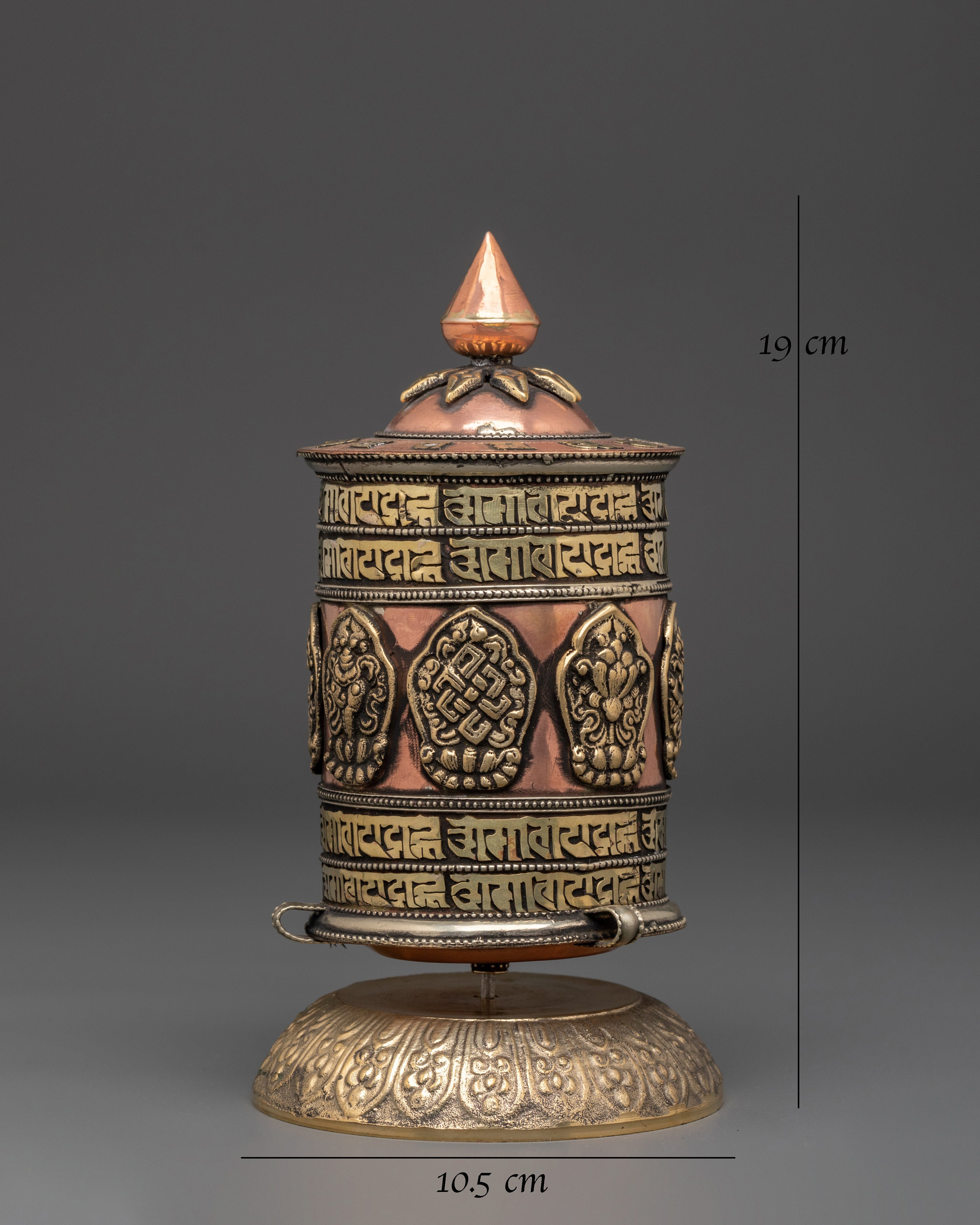 Handmade Spiritual Tibetan Prayer Wheel | Buddhist Meditation Tool for Peace
