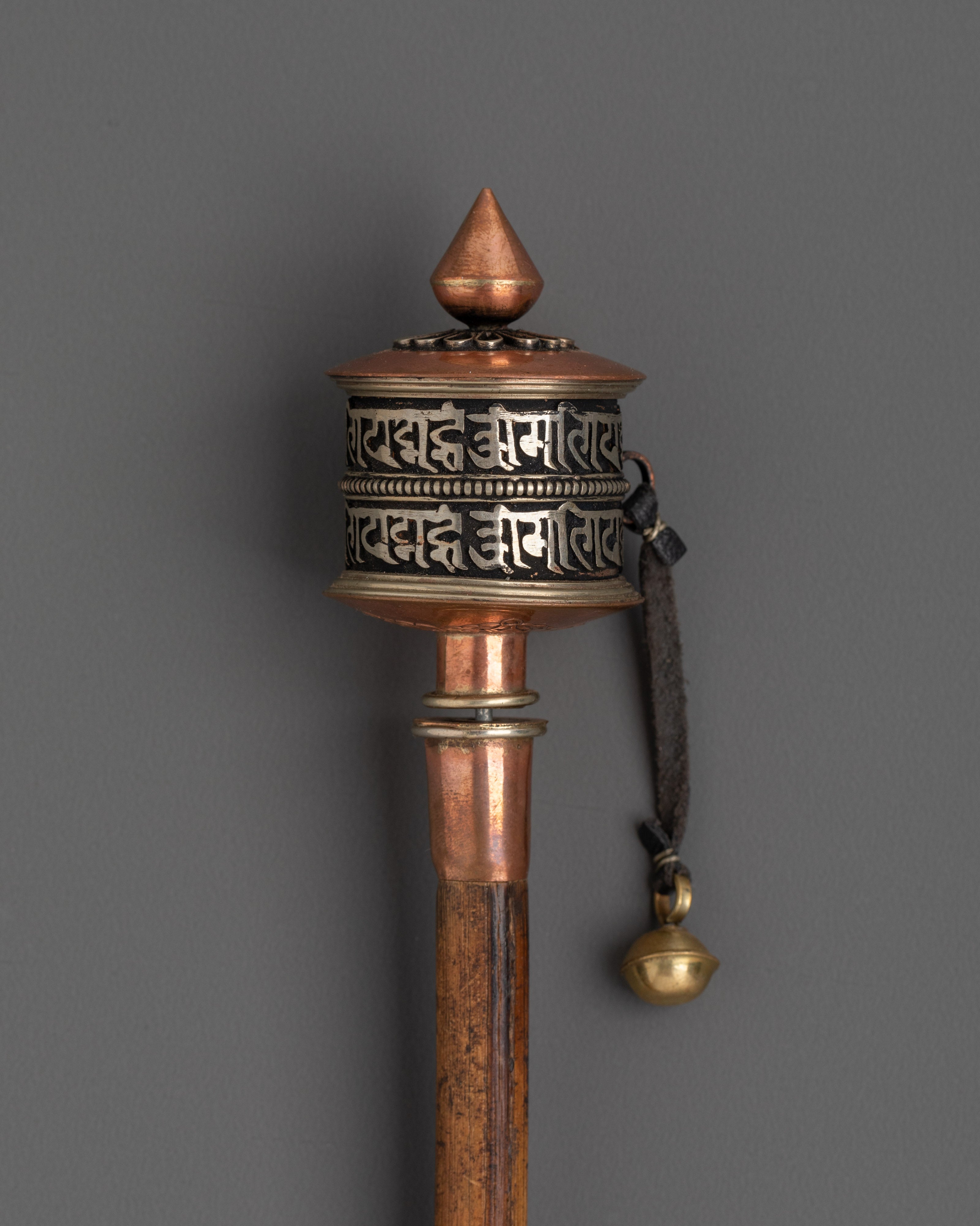 Mantra Spinning Prayer Wheel | Sacred Buddhist Ritual Tool for Inner Calm