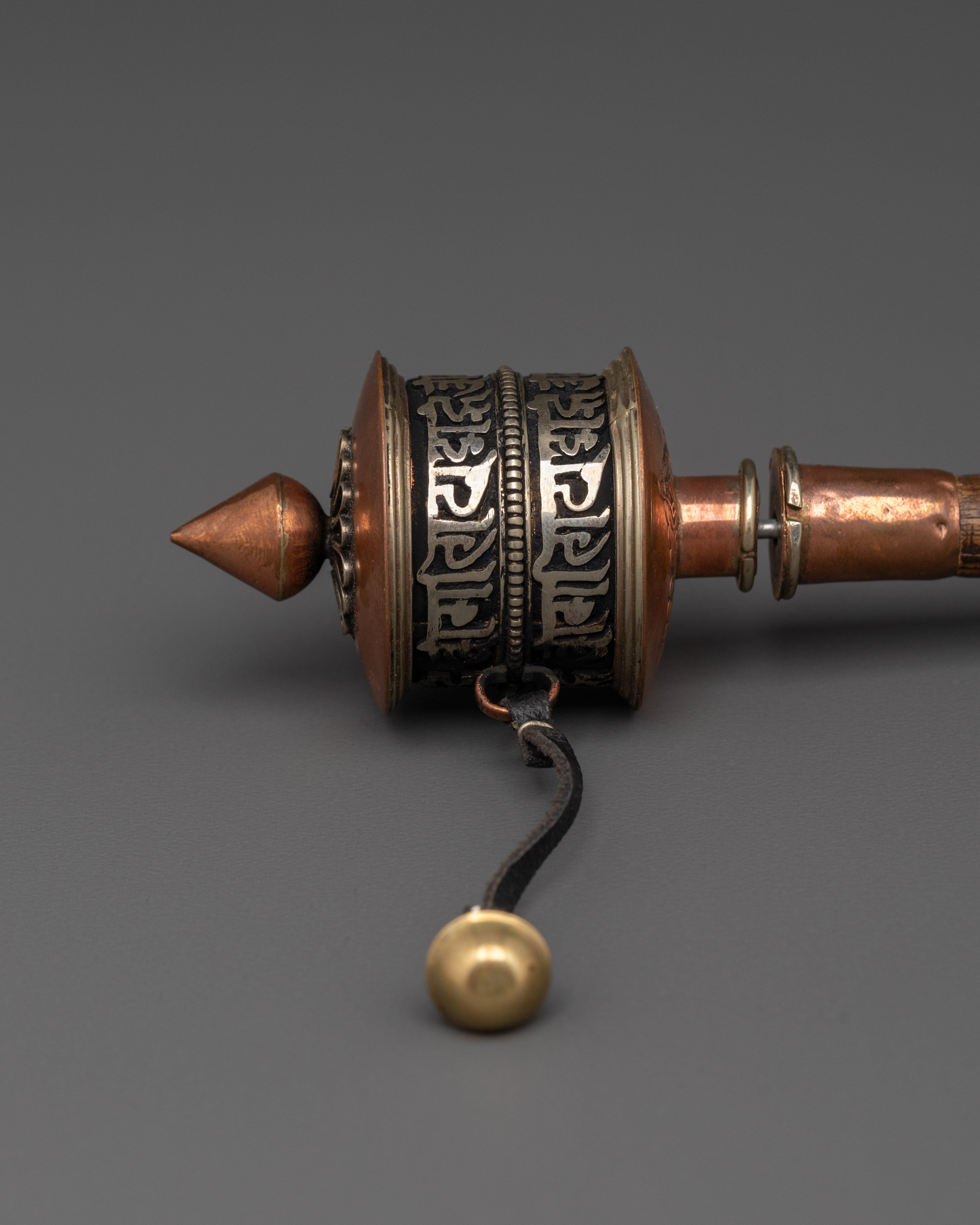 Mantra Spinning Prayer Wheel | Sacred Buddhist Ritual Tool for Inner Calm