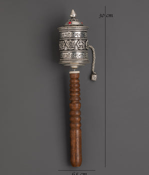 Handmade Copper Buddhist Prayer Wheel | Tibetan Mantra Wheel