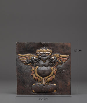 Handcrafted Iron Wall Hanging | Featuring Mythical Winged Guardian