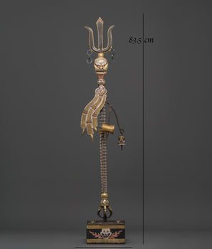 Trishul with Phurba | Ritual Weapon for Tantric Practices