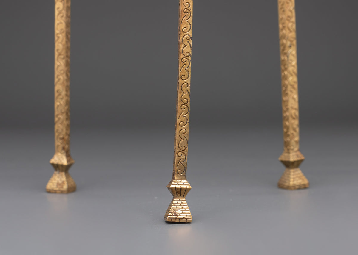 Buddhist Ritual Kapala Stand | Brass Kapala Display for Tibetan Buddhist Altar