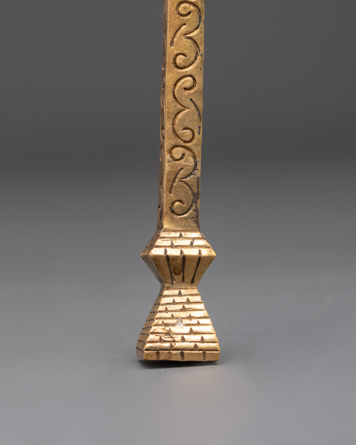 Buddhist Ritual Kapala Stand | Brass Kapala Display for Tibetan Buddhist Altar