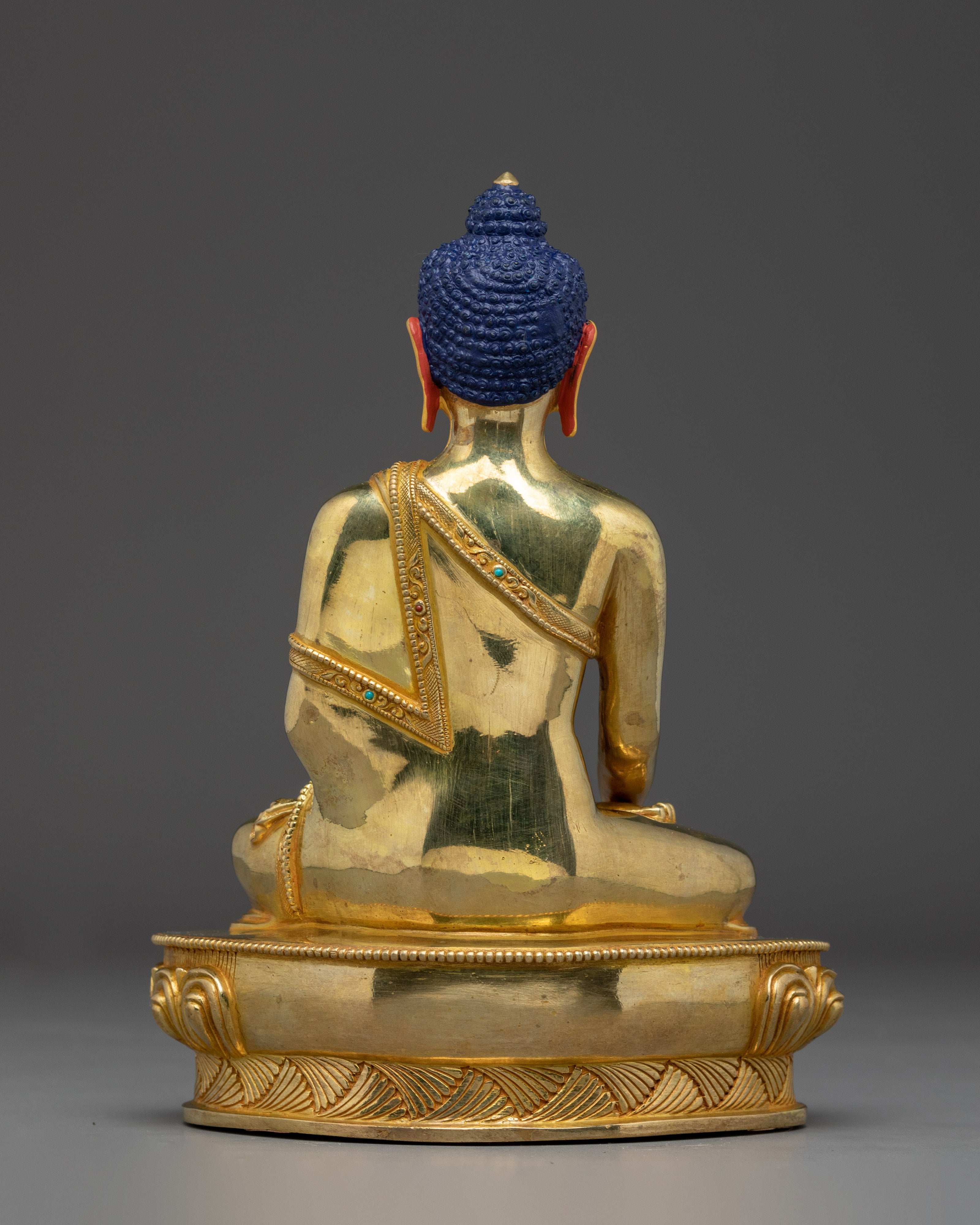 Tathagata Shakyamuni Buddha Sculpture | Gold-Plated Copper Buddha Statue