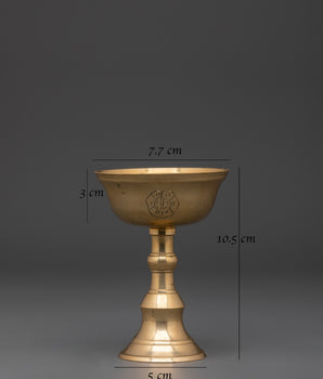 Offering Lamp for Puja | Sacred Ghee Lamp for Meditation