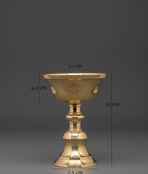 Buddhist Offering Butter Lamp | Traditional Brass Ritual Oil Lamp