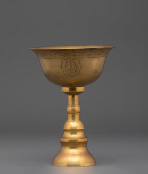 Brass Ghee Lamp | Sacred Offering Lamp for Altar