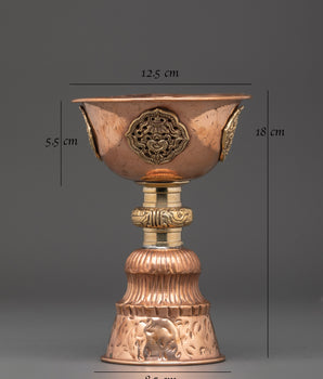 Buddhist Butter Lamp for Altar |  Puja & Ritual Offering