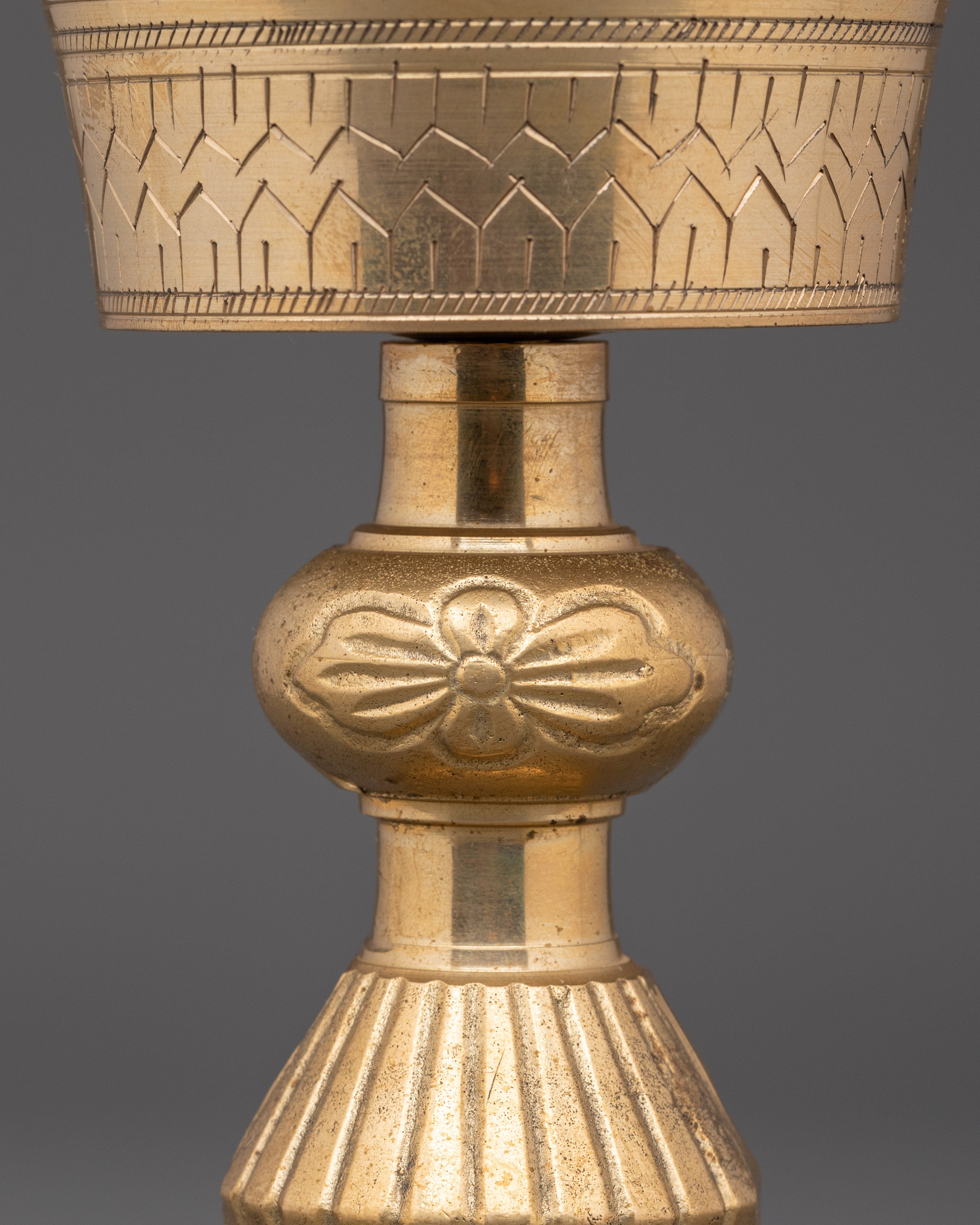 Spiritual Offering Butter Lamp | Brass Tibetan Ritual Lamp for Altar
