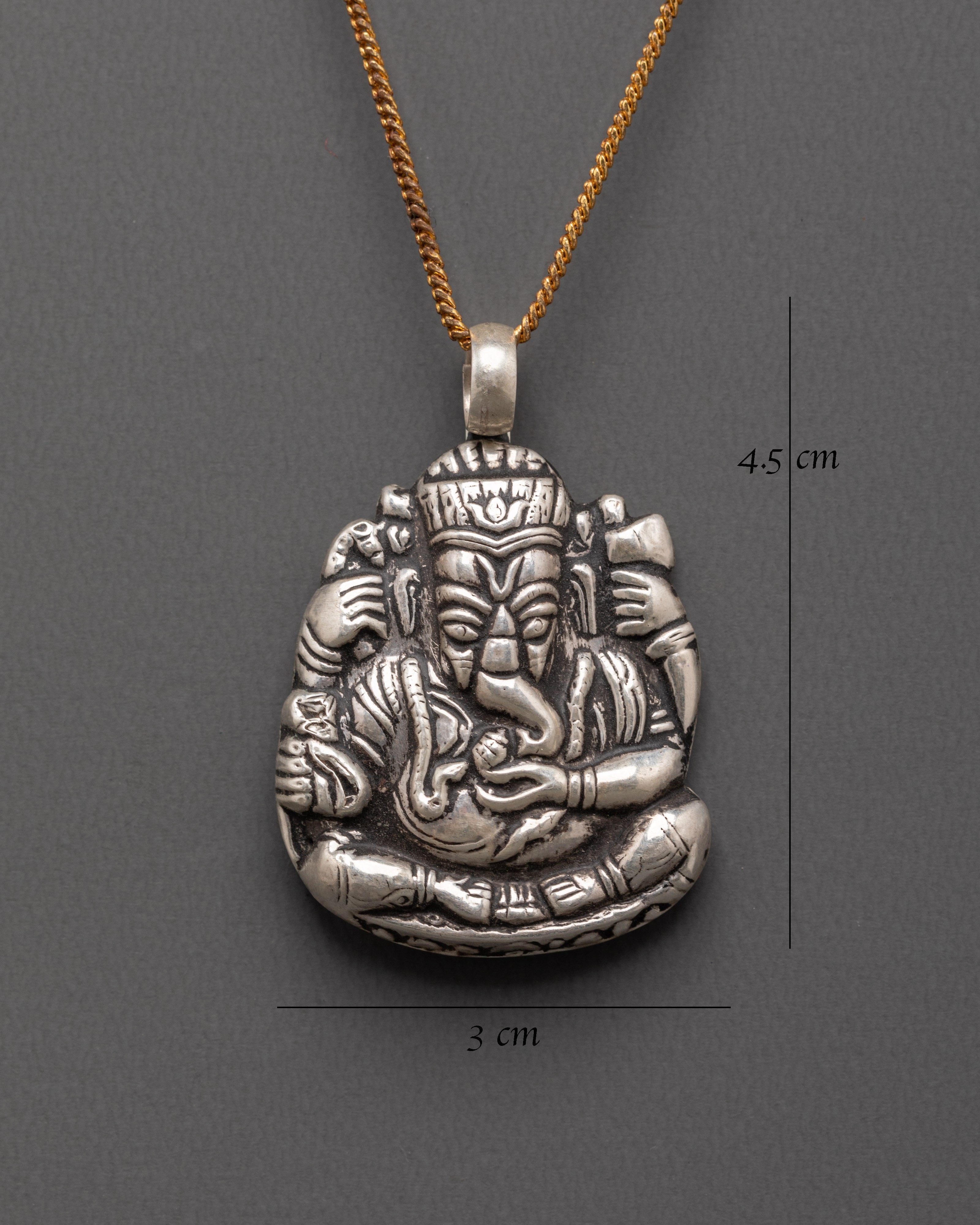 Handcrafted Ganesh Locket | Spiritual Pendant for Protection