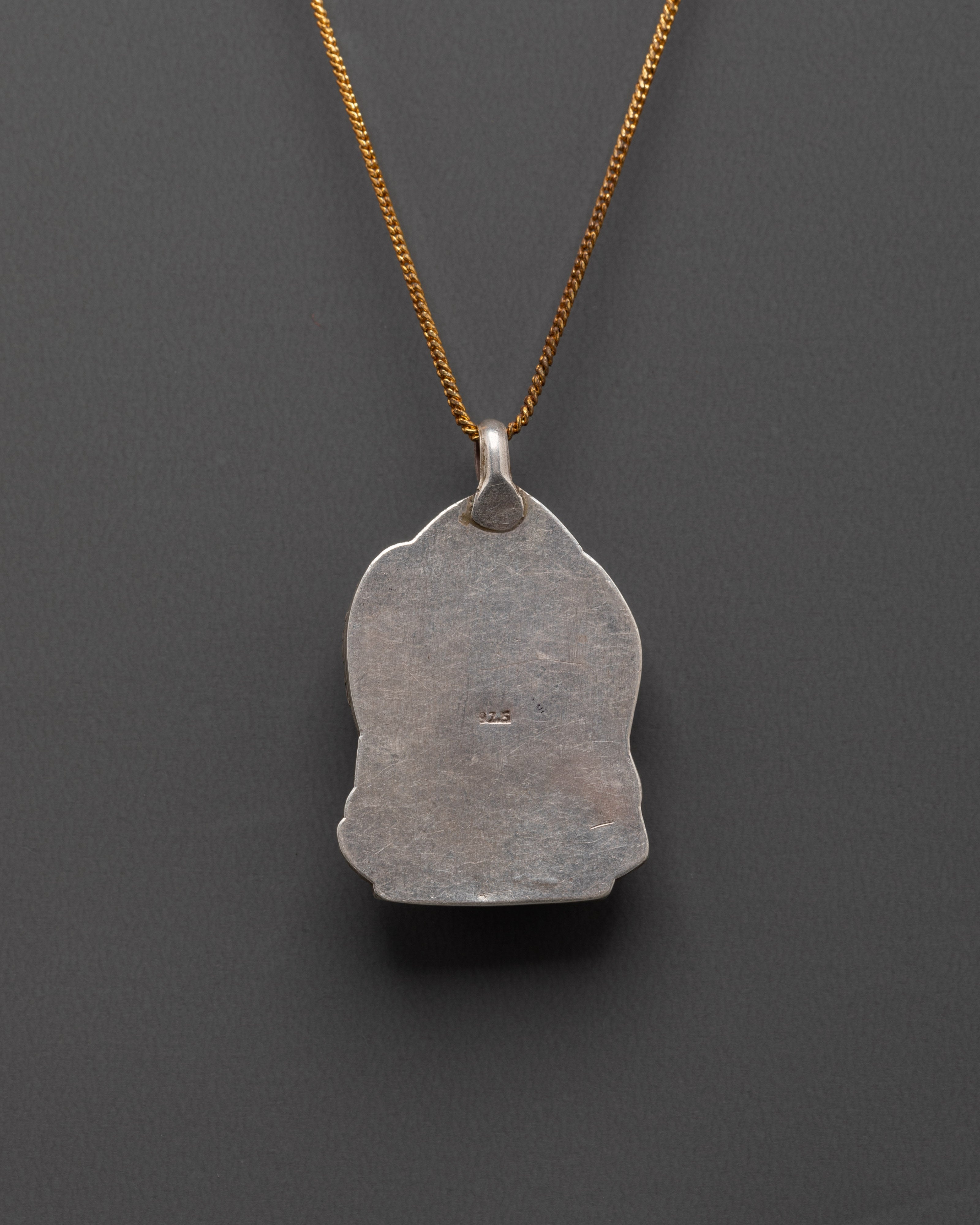 Locket with Tibetan Buddhist Deity | Pure Silver Pendant