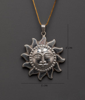 Sun Face Locket | Handcrafted Spiritual Jewelry