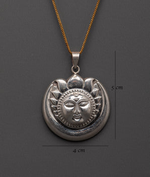 Moon and Sun Locket | Perfect for Meditation or Daily Wear