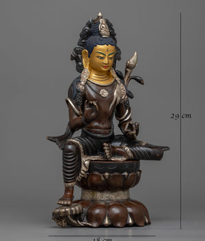 Oxidized Figurine Chenrezig | Manifestation of Compassion and Wisdom