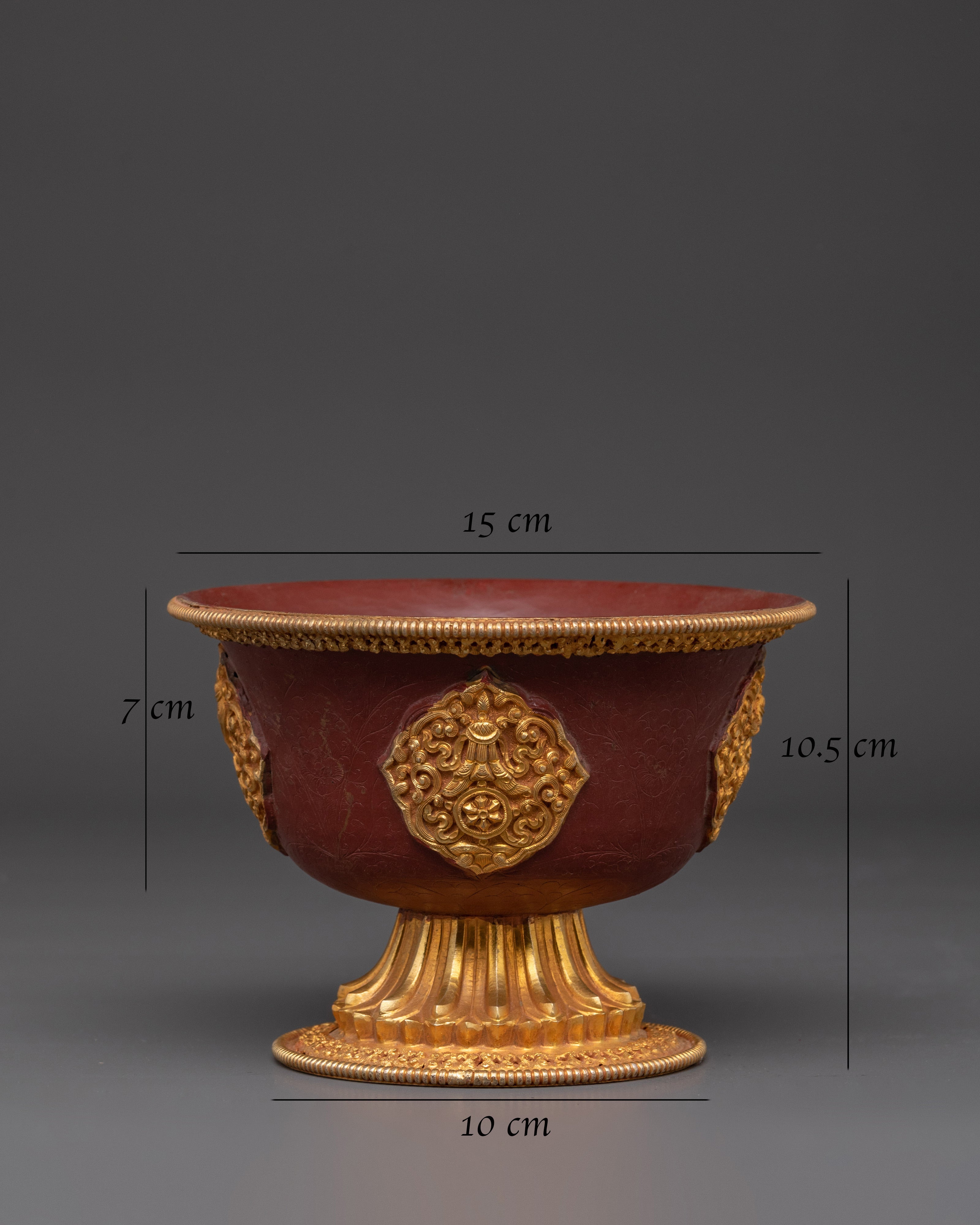 Tibetan Water Offering Bowl Set | Sacred Ritual Tools for Spiritual Altar