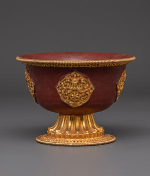 Tibetan Water Offering Bowl Set | Sacred Ritual Tools for Spiritual Altar