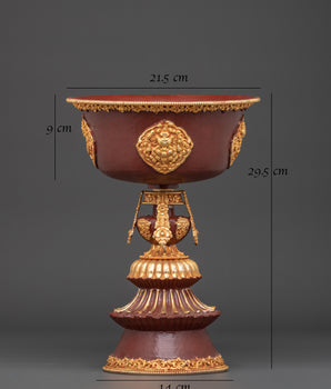 Handcrafted Meditation Butter Lamp | Tibetan Ritual Lamp for Spiritual Decor
