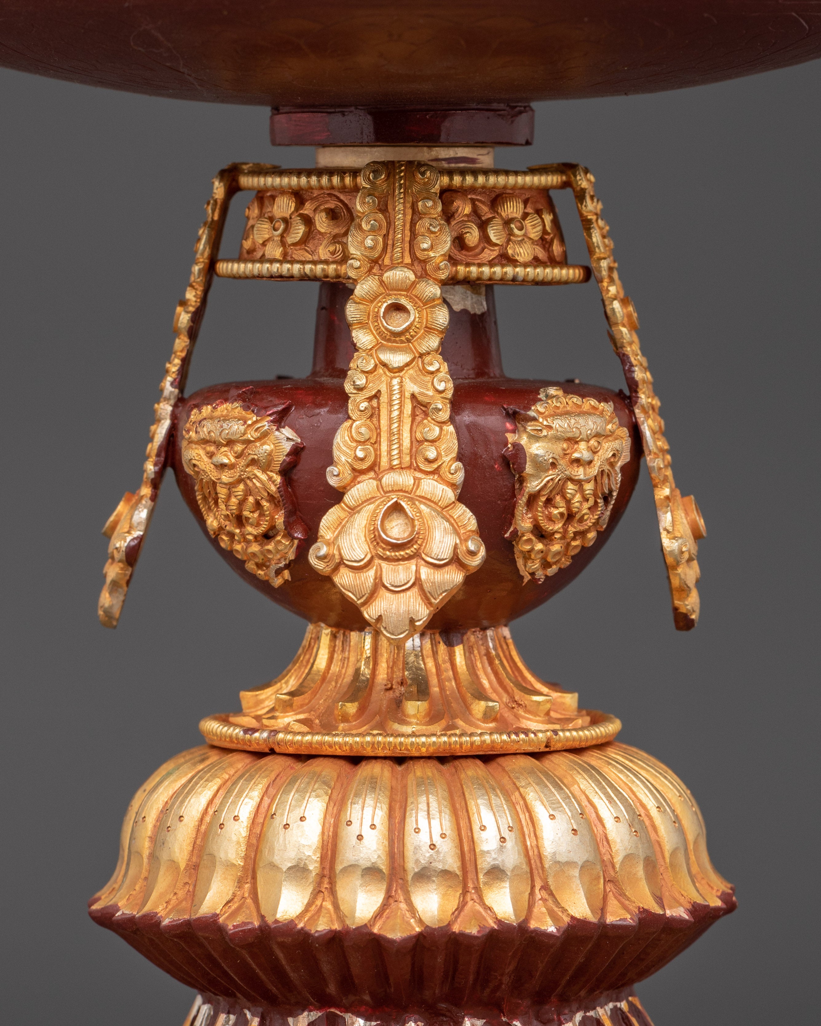Handcrafted Meditation Butter Lamp | Tibetan Ritual Lamp for Spiritual Decor