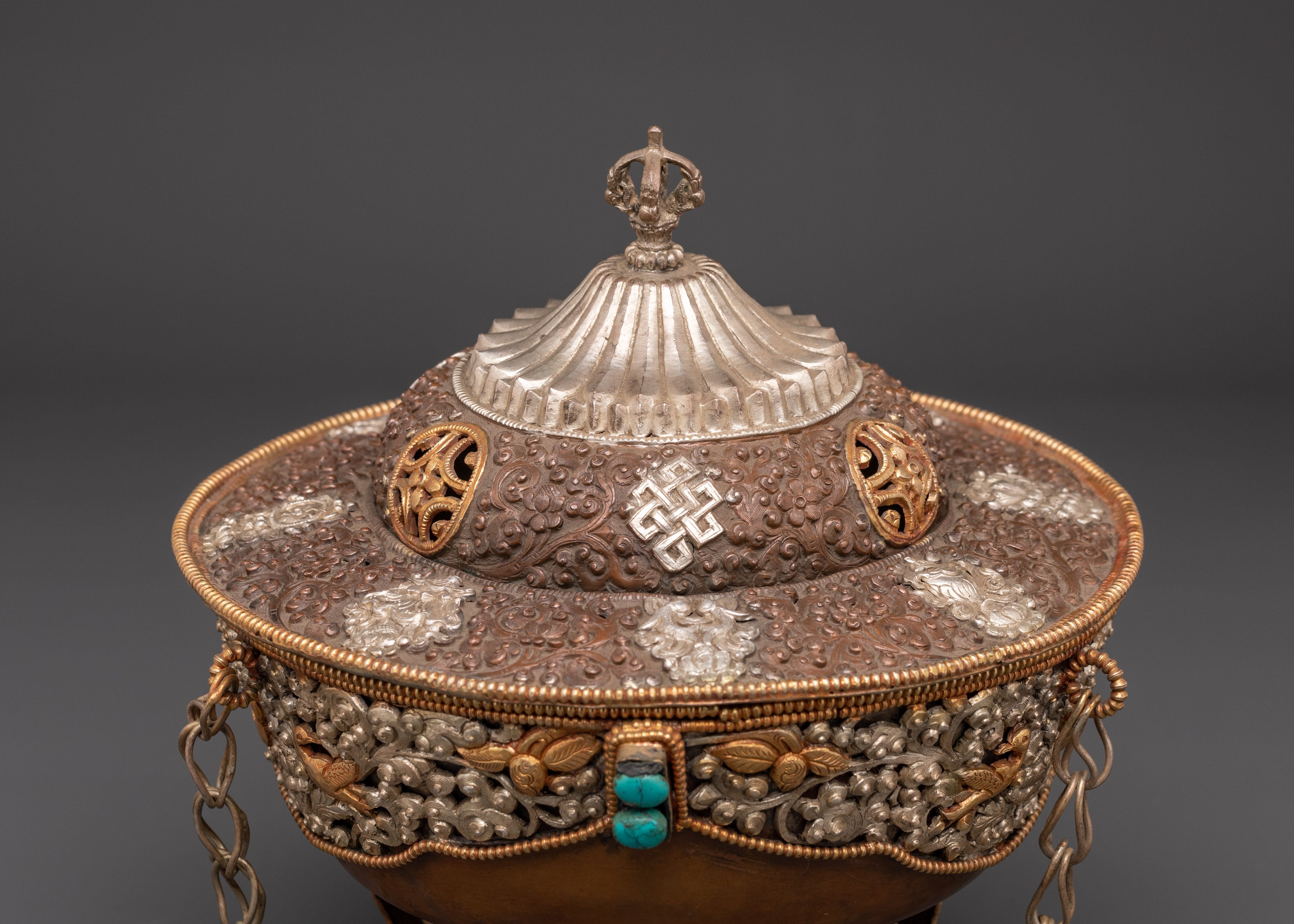 Handcrafted Hanging Tibetan Incense Burner | Sacred Ritual Censer
