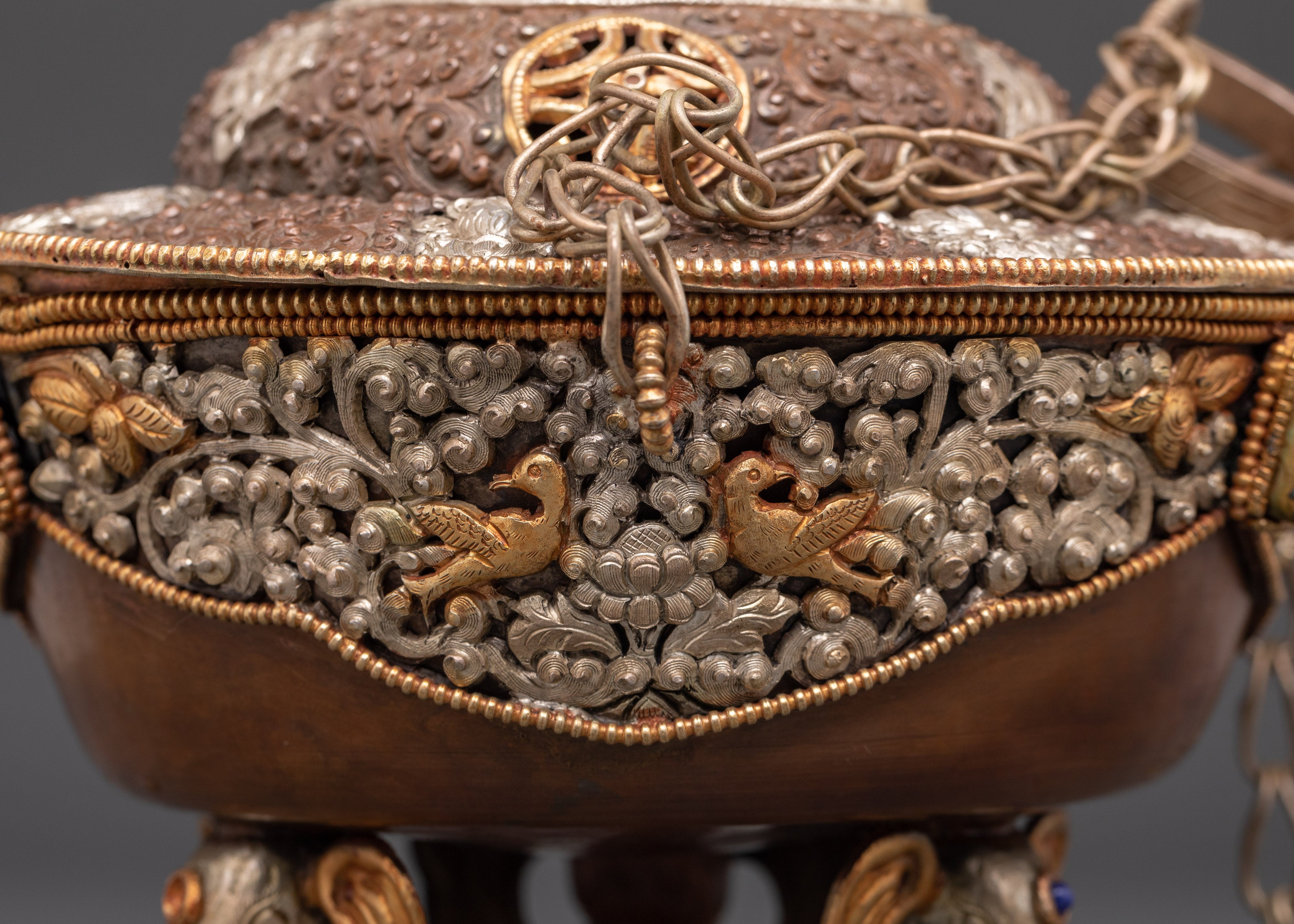 Handcrafted Hanging Tibetan Incense Burner | Sacred Ritual Censer