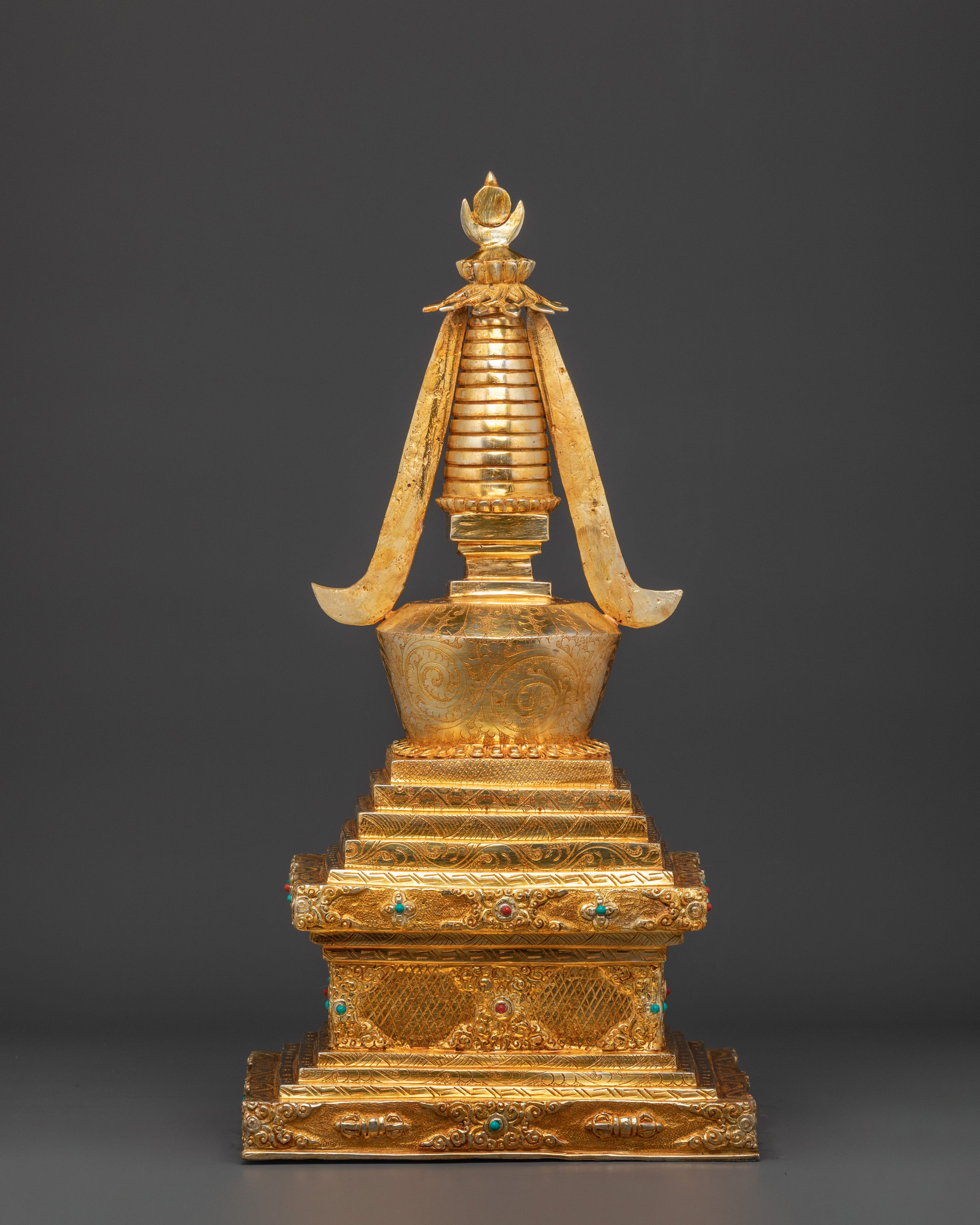 Traditional Tibetan Stupa for Peaceful Environment | Meditation Altar Decor