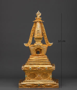 Traditional Tibetan Stupa for Peaceful Environment | Meditation Altar Decor