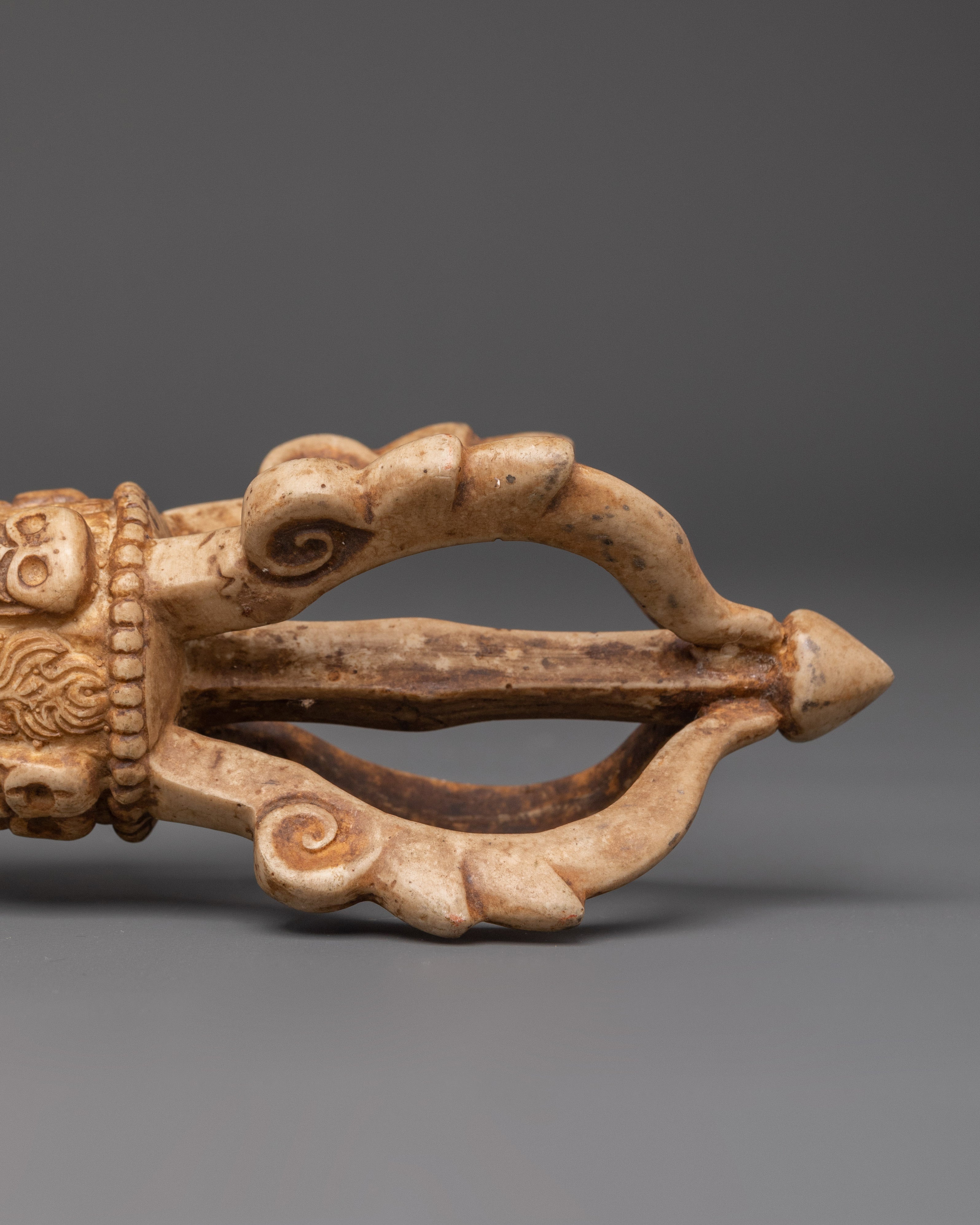 Ethically Sourced Yak Bone Vajra | Wide Tantric Ritual Tool