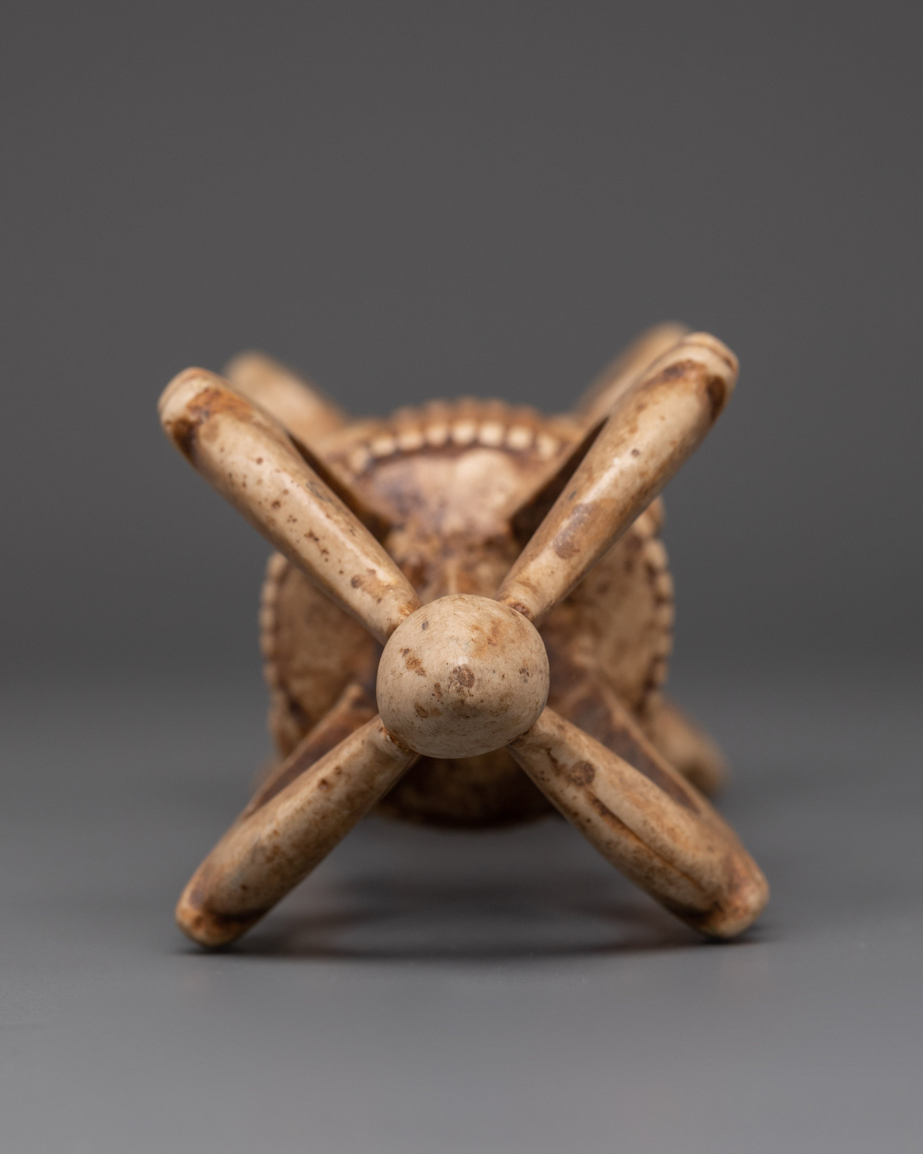 Ethically Sourced Yak Bone Vajra | Wide Tantric Ritual Tool