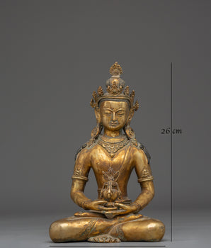 Amitayus Buddha Sculpture | Symbol of Longevity and Prosperity