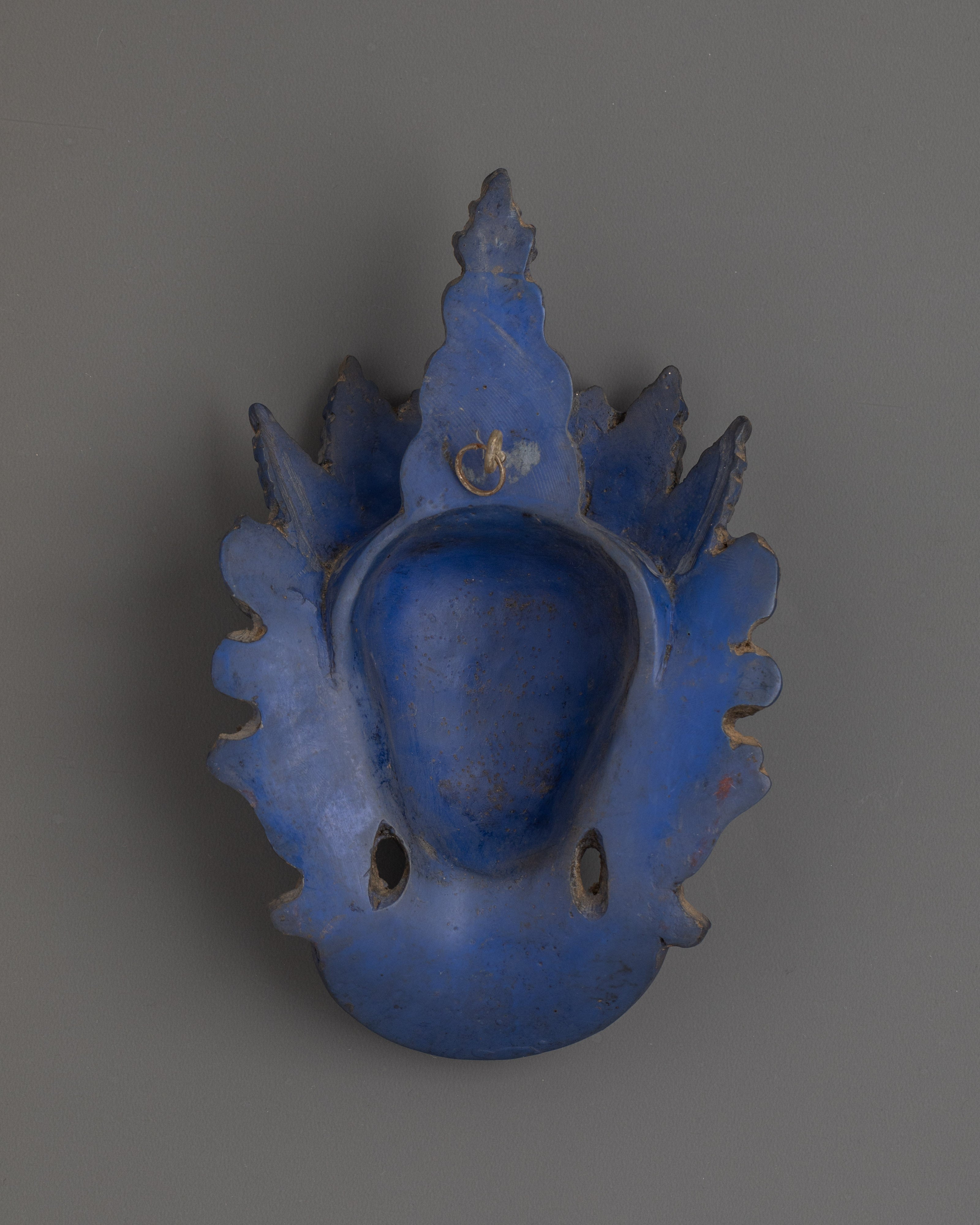 Buddhist Protector Mask Wall Hanging | Handcrafted Ceramic Spiritual Decor