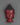 Red Buddha Head Wall Hanging | Ceramic Spiritual Wall Decor