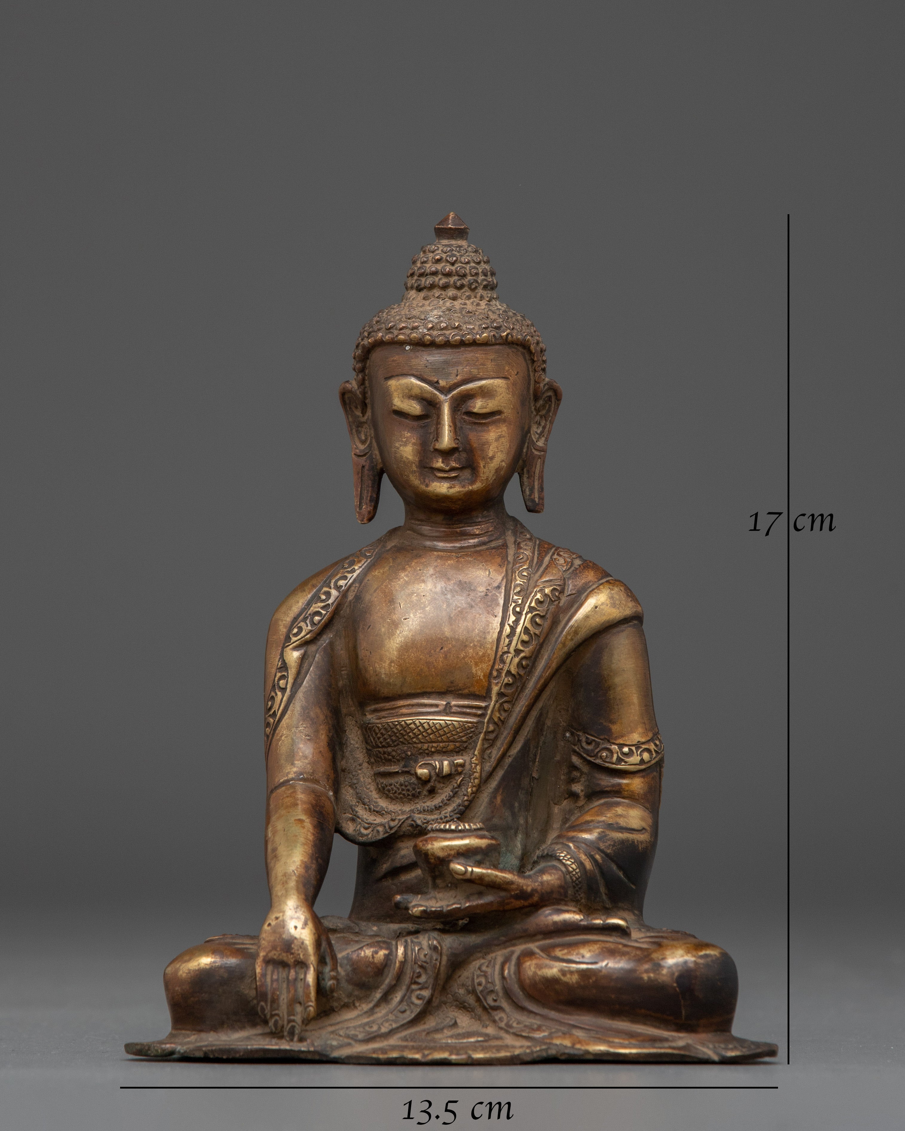 Sacred Dharma Symbol Shakyamuni Buddha Statue | Buddhist Enlightened Teacher