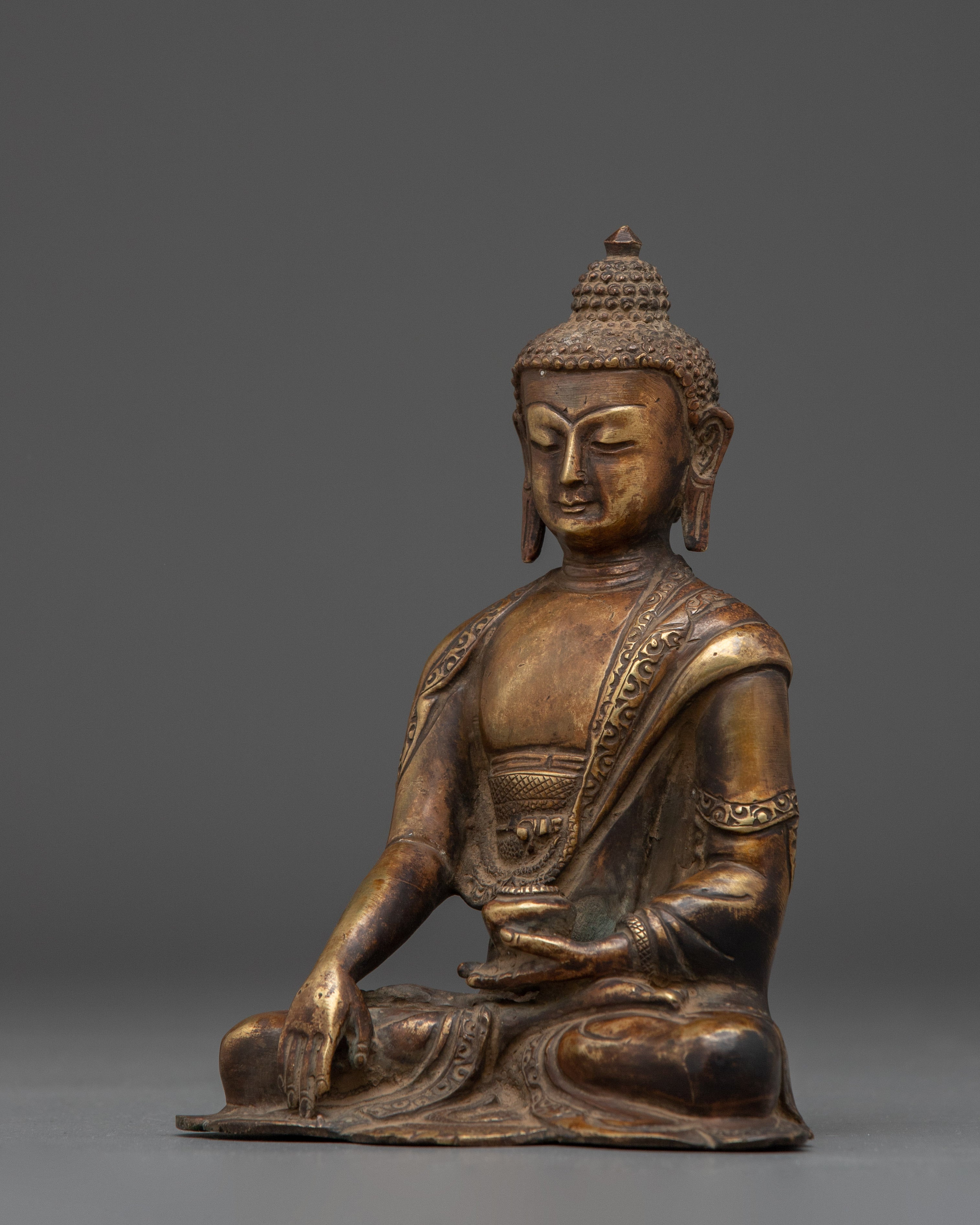 Sacred Dharma Symbol Shakyamuni Buddha Statue | Buddhist Enlightened Teacher