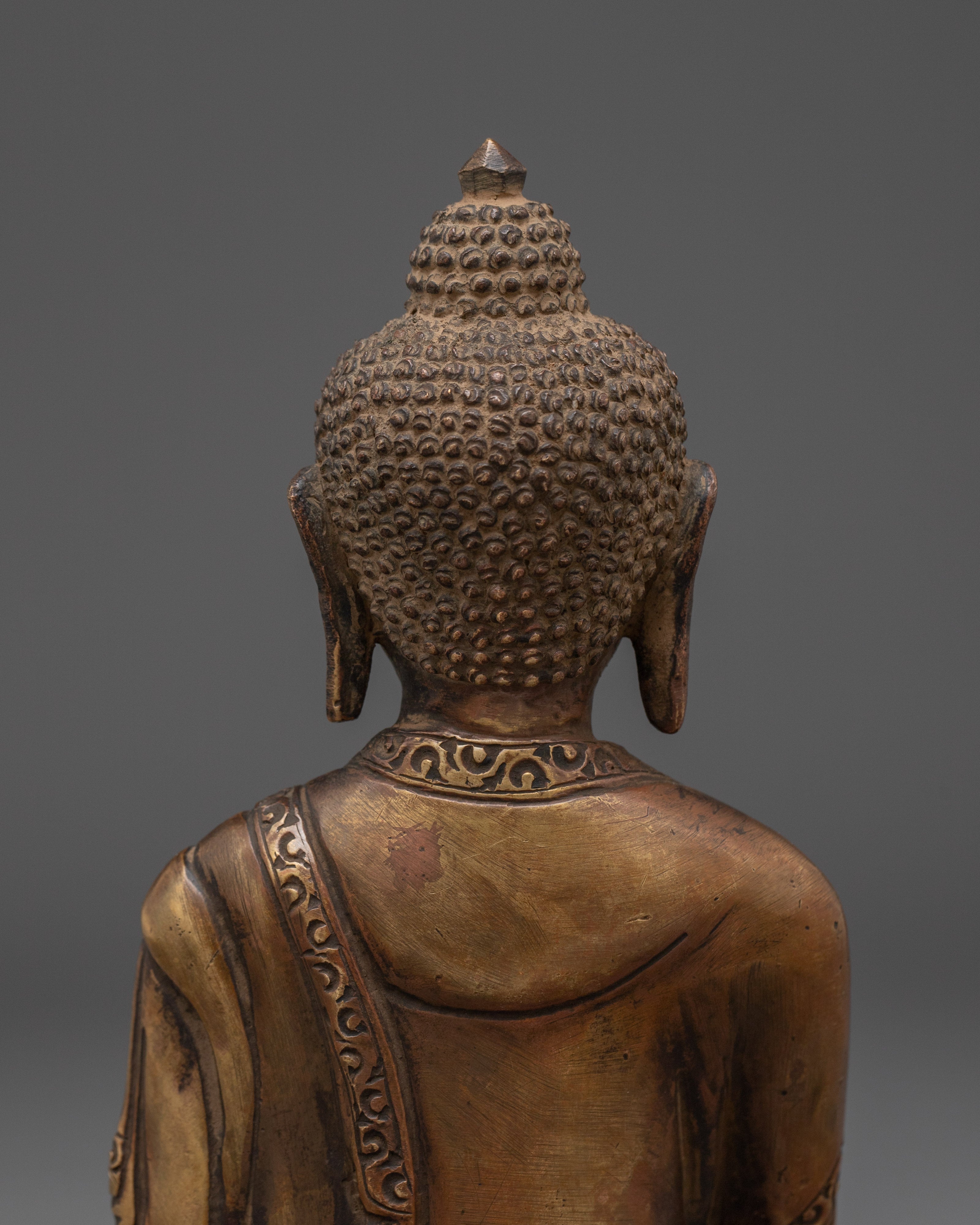 Sacred Dharma Symbol Shakyamuni Buddha Statue | Buddhist Enlightened Teacher