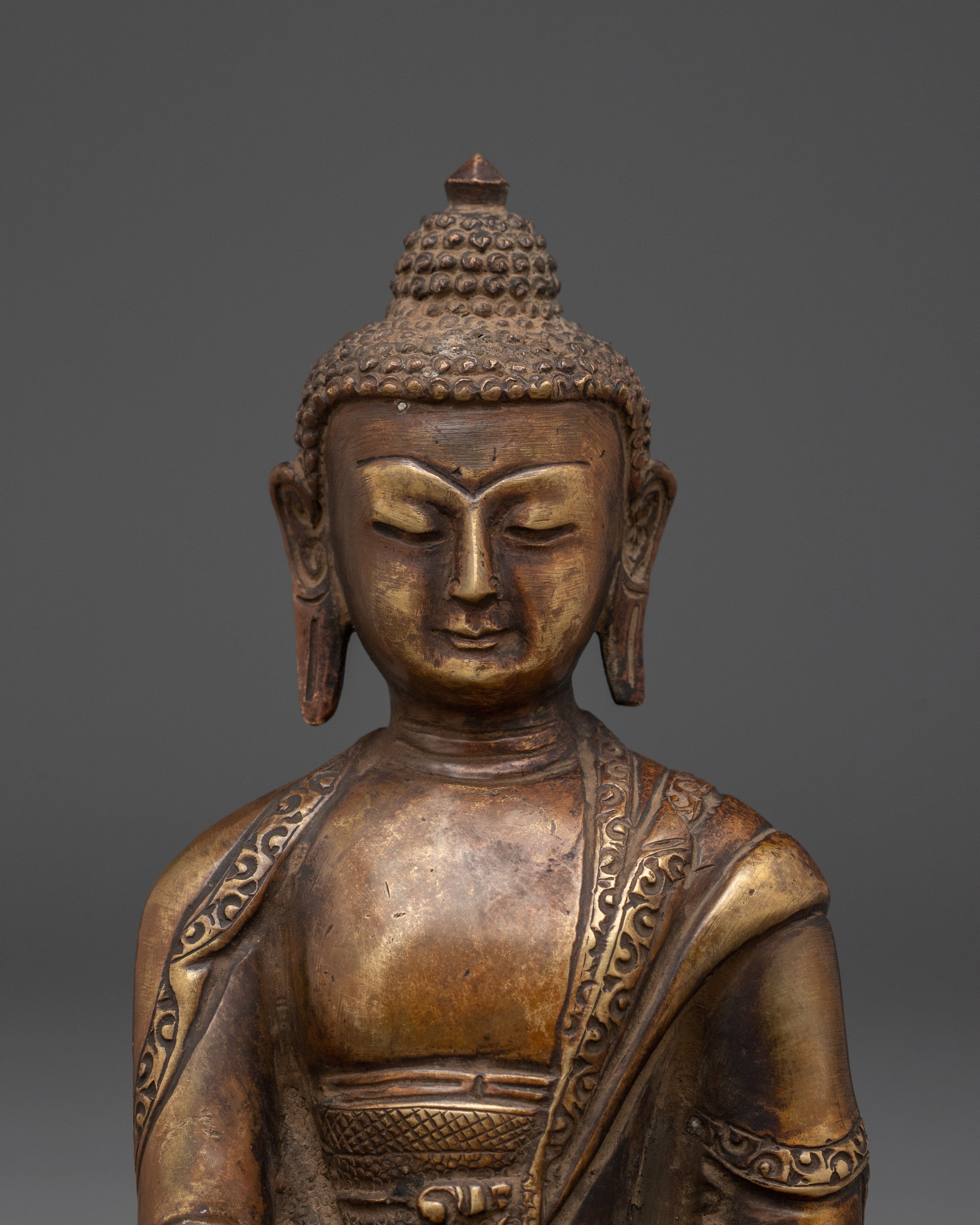 Sacred Dharma Symbol Shakyamuni Buddha Statue | Buddhist Enlightened Teacher
