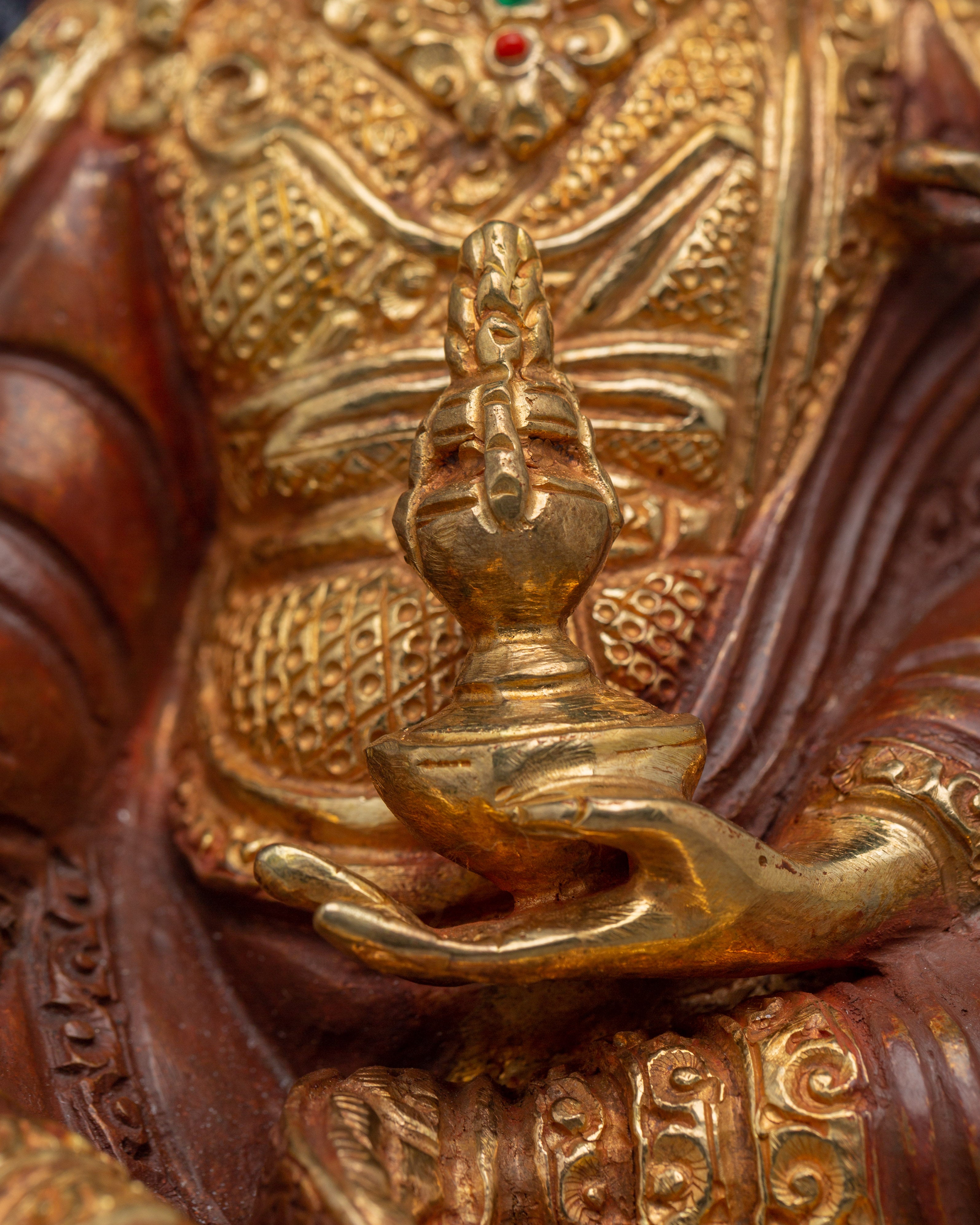 Sacred Vajra Master Guru Rinpoche Statue | Tibetan Buddhist Padmasambhava Figurine