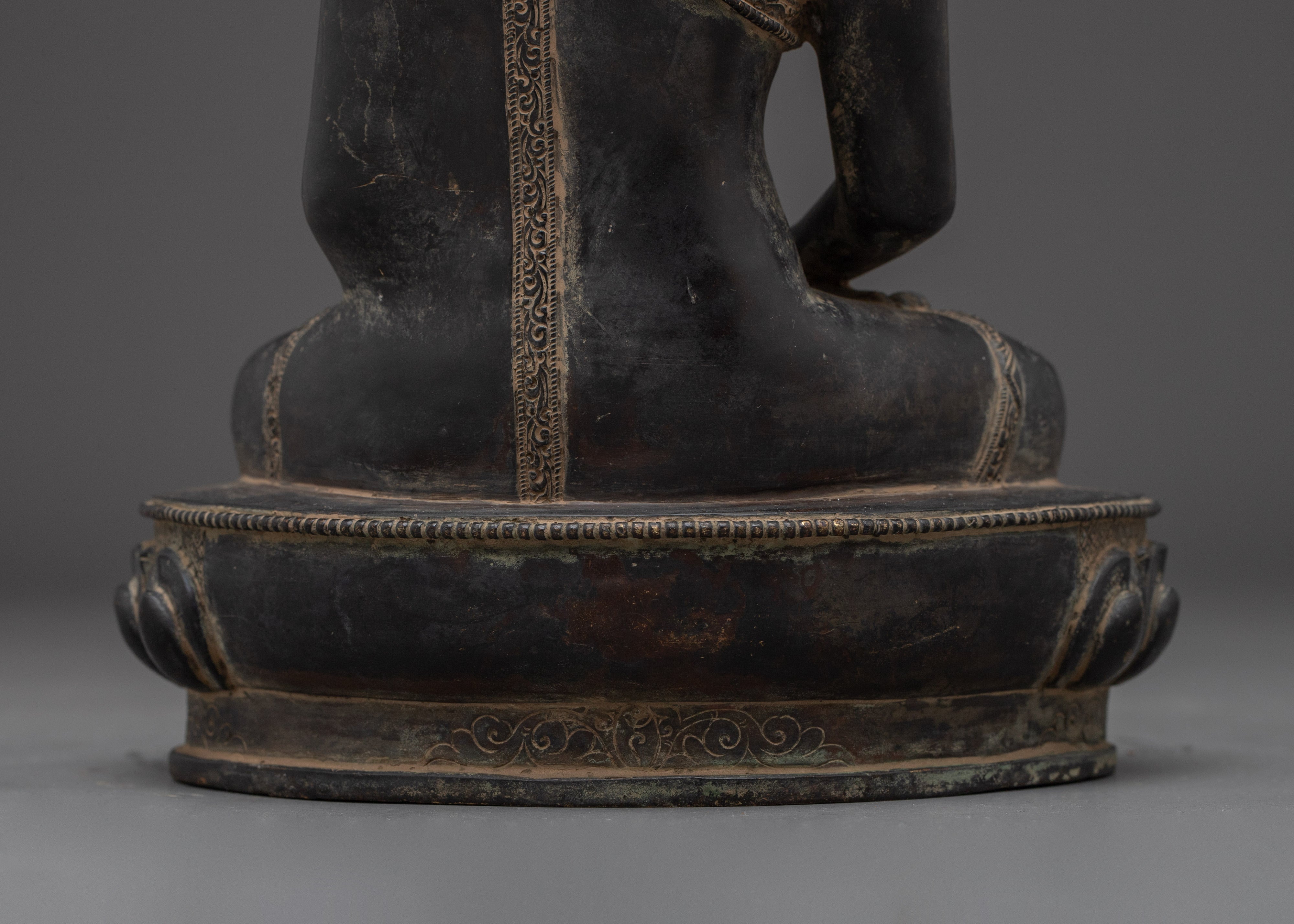 Himalayan Amitabha Buddha Sculpture | Seated Buddha Figurine for Meditation