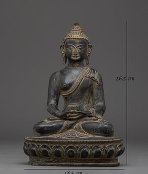 Himalayan Amitabha Buddha Sculpture | Seated Buddha Figurine for Meditation