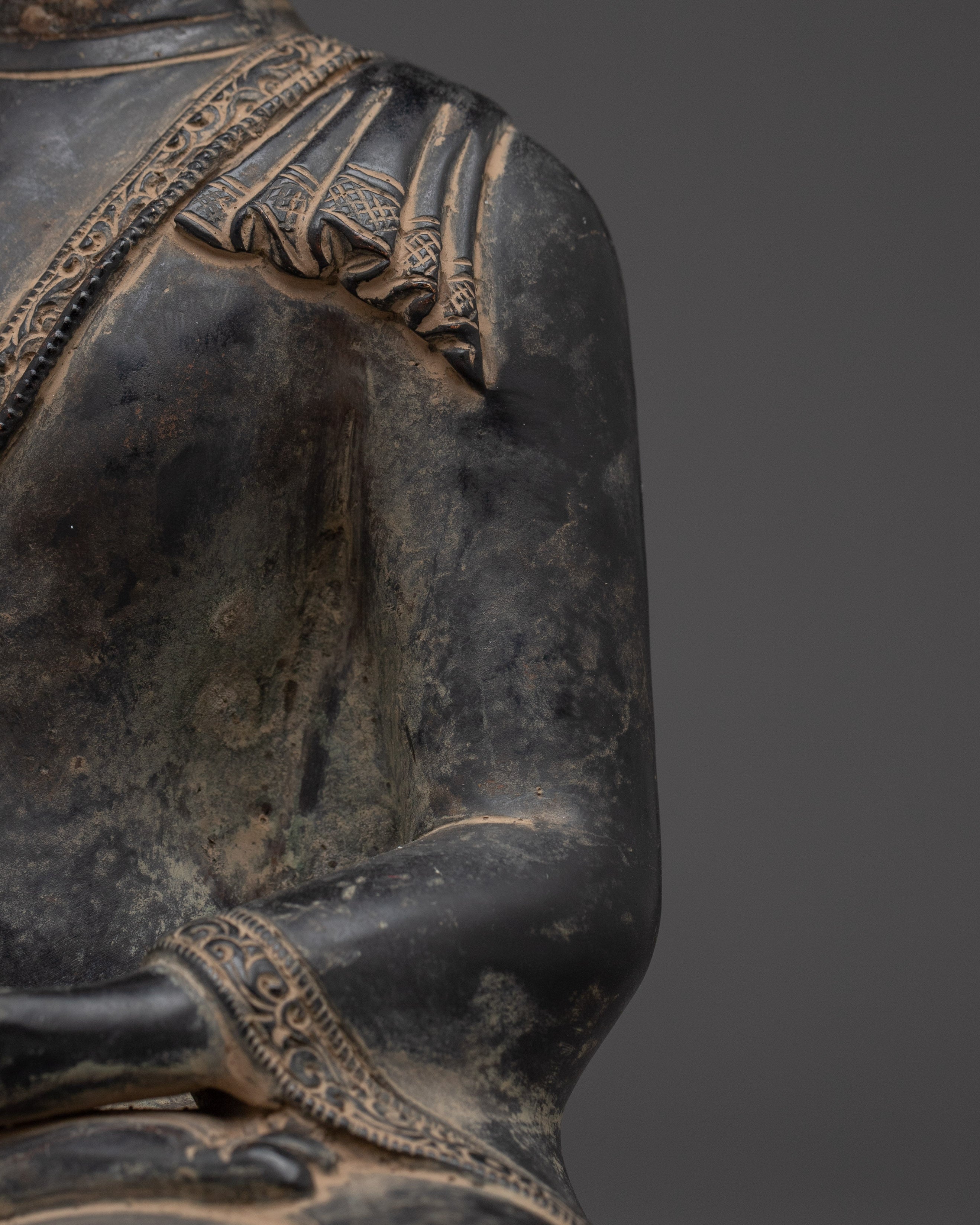 Himalayan Amitabha Buddha Sculpture | Seated Buddha Figurine for Meditation