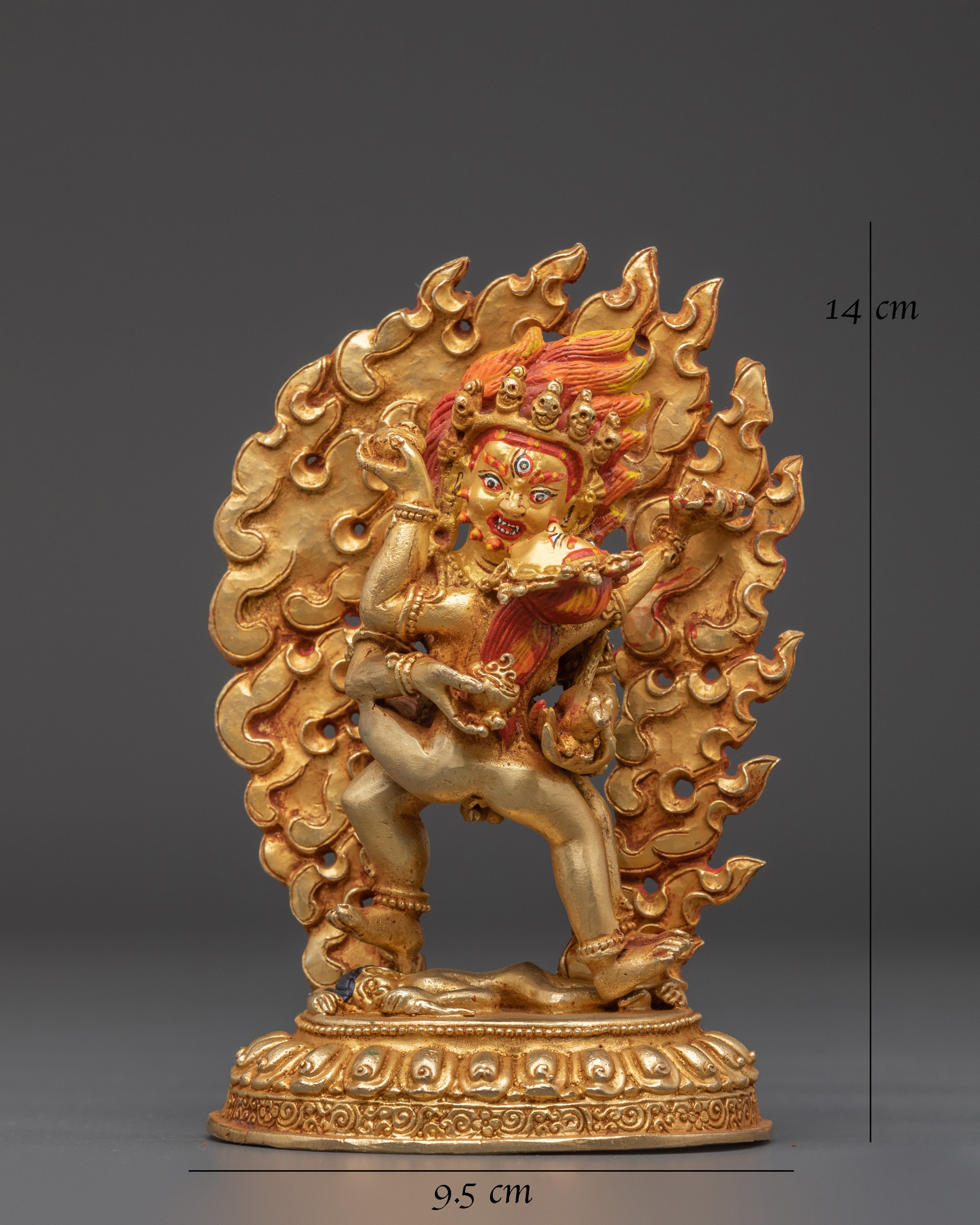 Handcrafted Black Dzambhala Statue | Buddhist Home Altar Decor