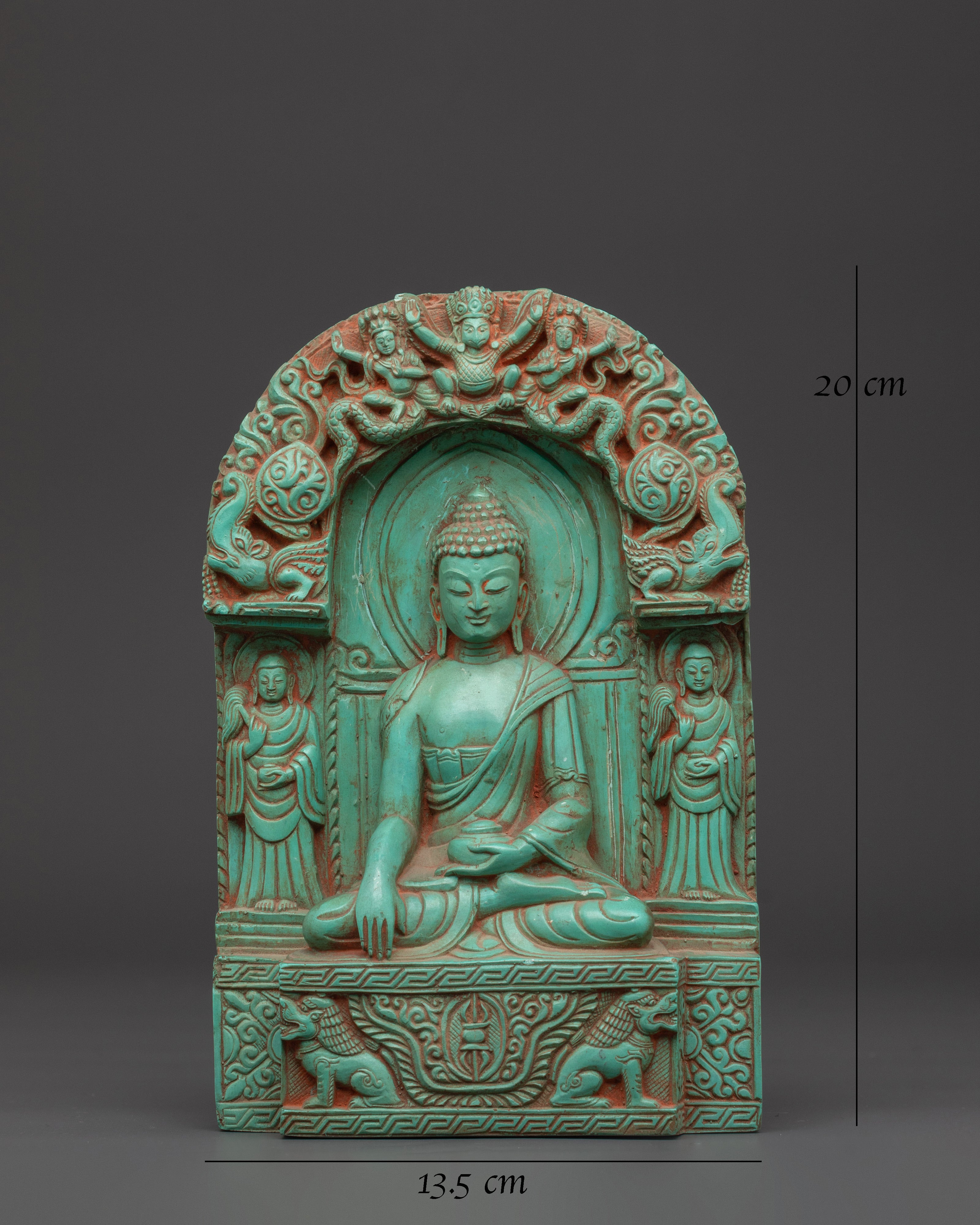 Turquoise Shakyamuni Buddha Statue | Figurines with Guardian Symbols