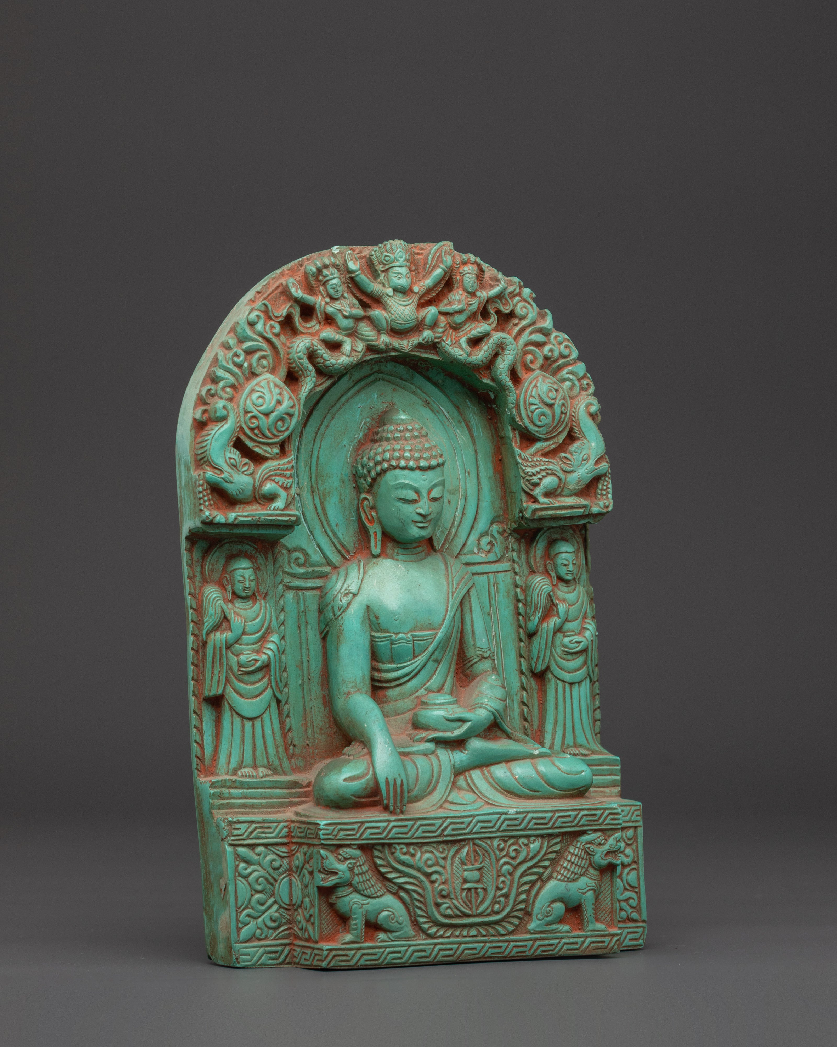 Turquoise Shakyamuni Buddha Statue | Figurines with Guardian Symbols