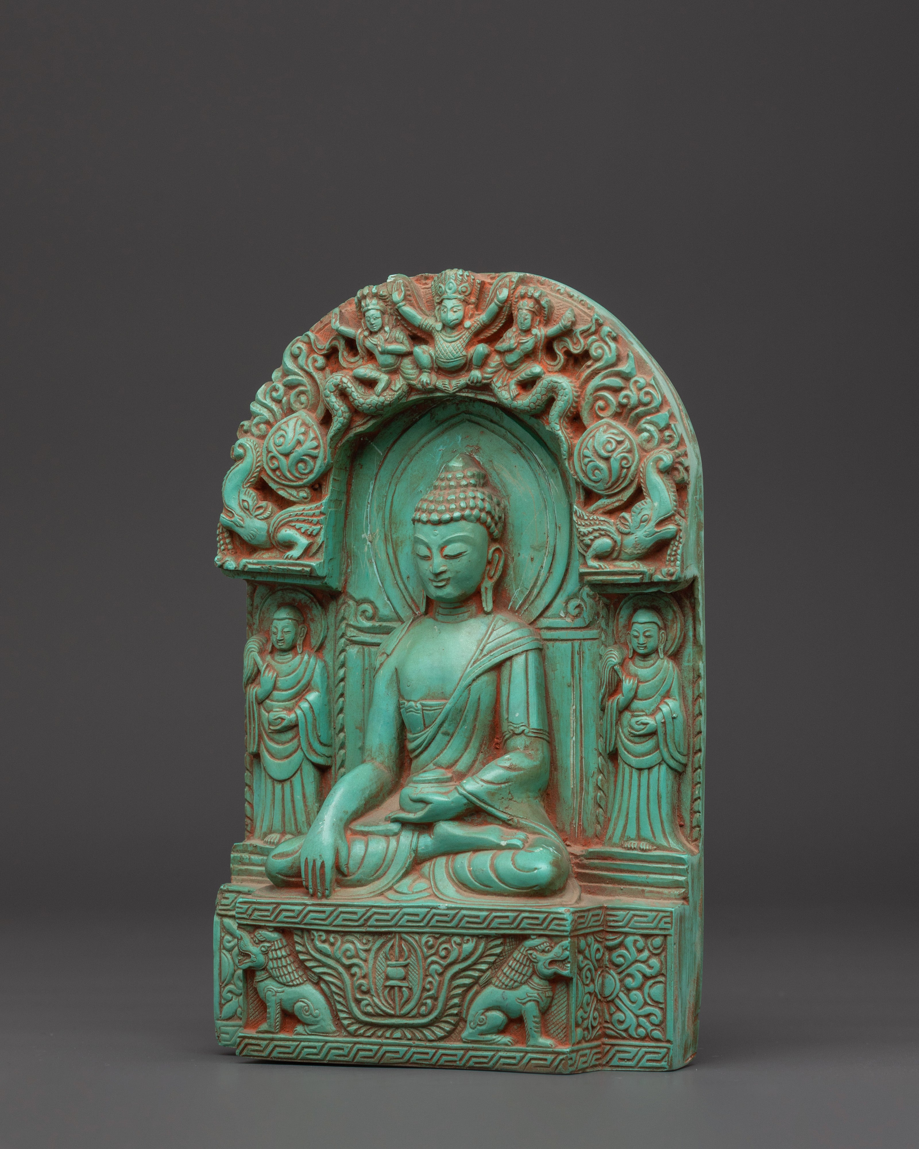 Turquoise Shakyamuni Buddha Statue | Figurines with Guardian Symbols