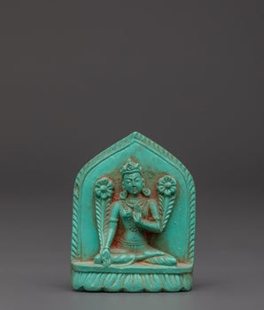 White Tara Turquoise Statue | Healing Energy Statue