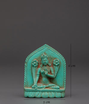 White Tara Turquoise Statue | Healing Energy Statue