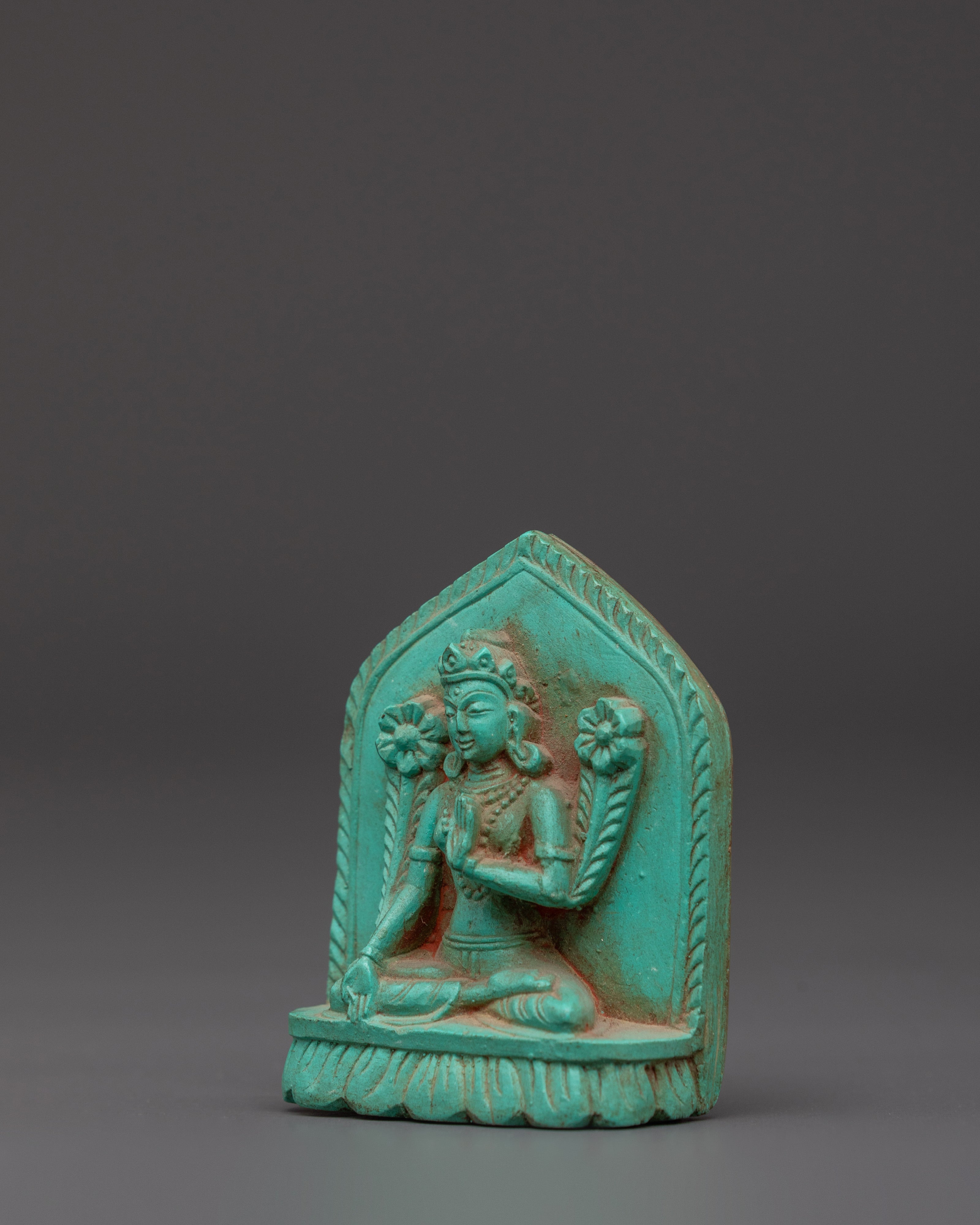 White Tara Turquoise Statue | Healing Energy Statue