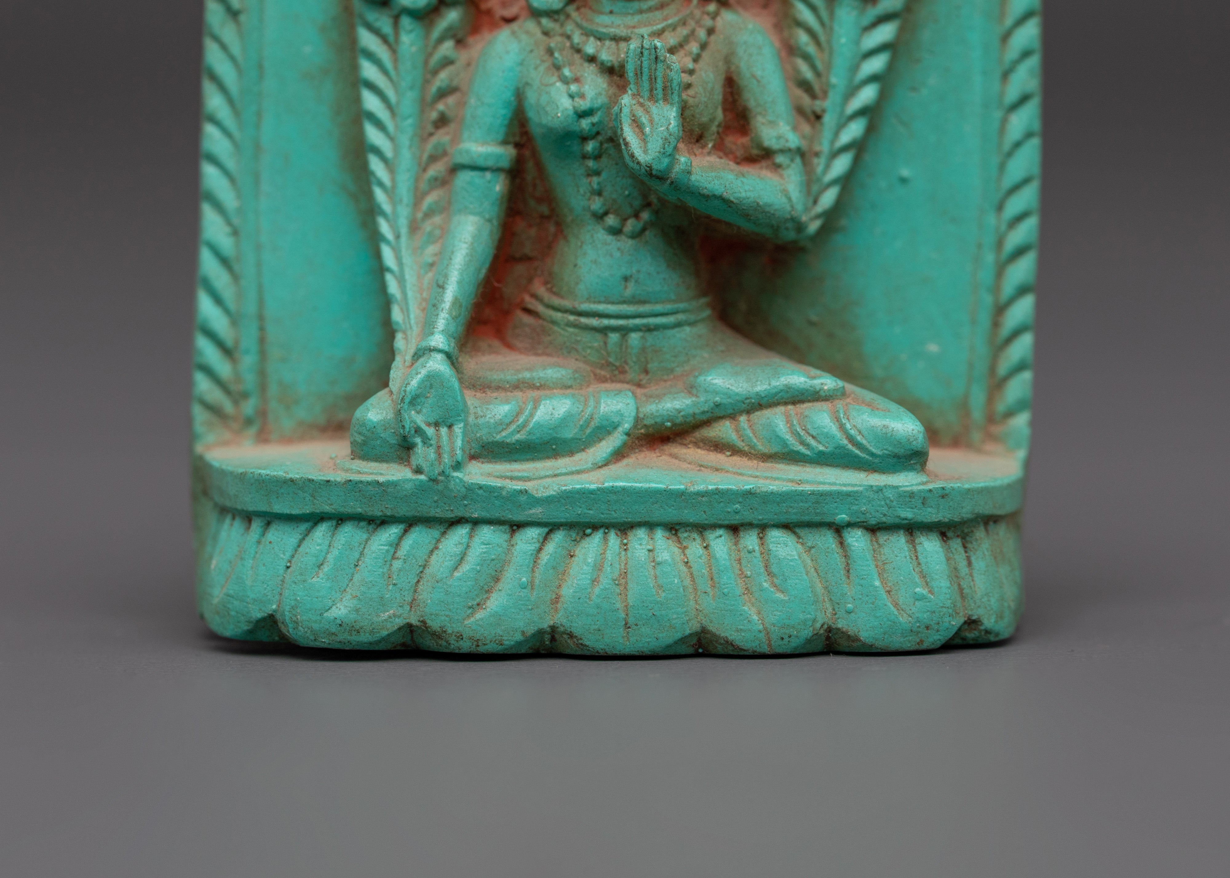 White Tara Turquoise Statue | Healing Energy Statue